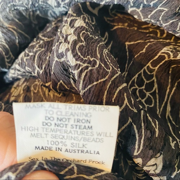 Alannah Hill Size 12 Sheer Midi Dress 100% SILK - Picture 12 of 13